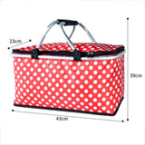 Maxbell Cooler Bag with Leakproof Liner with Sturdy Handles for Catering Picnic Work Red