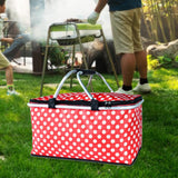 Maxbell Cooler Bag with Leakproof Liner with Sturdy Handles for Catering Picnic Work Red
