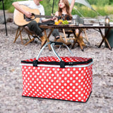 Maxbell Cooler Bag with Leakproof Liner with Sturdy Handles for Catering Picnic Work Red