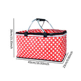 Maxbell Cooler Bag with Leakproof Liner with Sturdy Handles for Catering Picnic Work Red