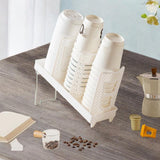 Maxbell Bathroom Cup Dispenser Decoration Paper Cup Dispenser for Office Bar Kitchen White Single Row