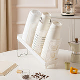 Maxbell Bathroom Cup Dispenser Decoration Paper Cup Dispenser for Office Bar Kitchen White Single Row