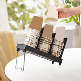 Maxbell Bathroom Cup Dispenser Decoration Paper Cup Dispenser for Office Bar Kitchen Black Single Row