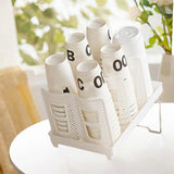 Maxbell Bathroom Cup Dispenser Decoration Paper Cup Dispenser for Office Bar Kitchen White Double Row