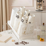 Maxbell Bathroom Cup Dispenser Decoration Paper Cup Dispenser for Office Bar Kitchen White Double Row