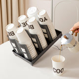 Maxbell Bathroom Cup Dispenser Decoration Paper Cup Dispenser for Office Bar Kitchen Black Double Row