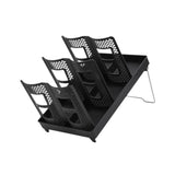 Maxbell Bathroom Cup Dispenser Decoration Paper Cup Dispenser for Office Bar Kitchen Black Double Row