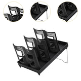 Maxbell Bathroom Cup Dispenser Decoration Paper Cup Dispenser for Office Bar Kitchen Black Double Row