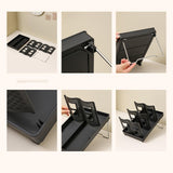 Maxbell Bathroom Cup Dispenser Decoration Paper Cup Dispenser for Office Bar Kitchen Black Double Row