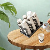 Maxbell Bathroom Cup Dispenser Decoration Paper Cup Dispenser for Office Bar Kitchen Black Double Row