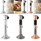 Maxbell BBQ Exhaust Pipe Grill Smoke Pipe Straight Exhaust Pipe for Grill Commercial Silver