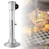 Maxbell BBQ Exhaust Pipe Grill Smoke Pipe Straight Exhaust Pipe for Grill Commercial Silver