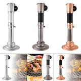 Maxbell BBQ Exhaust Pipe Grill Smoke Pipe Straight Exhaust Pipe for Grill Commercial Silver
