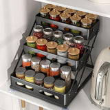 Maxbell Spice Rack 3 Tiers Kitchen Display Shelf for Living Room Tabletop Restaurant