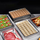 Maxbell Dumplings Organizer Case Easy to Clean Freezing Tray for Pasta Biscuits Meat without lid