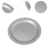 Maxbell Dinner Plate Dia 22cm Rustproof Metal Dish Plate for Picnic Barbecues Hiking