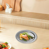 Maxbell Dinner Plate Dia 22cm Rustproof Metal Dish Plate for Picnic Barbecues Hiking