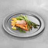 Maxbell Dinner Plate Dia 22cm Rustproof Metal Dish Plate for Picnic Barbecues Hiking