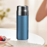 Maxbell Insulated Water Bottle with Lid Hammered Drinkware for Office Fitness Father blue