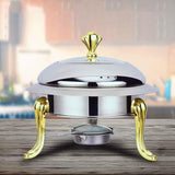 Maxbell Buffet Warmer Portable Chafing Dish Buffet for Backpacking Commercial Baking gold