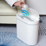 Maxbell Smart Touchless Trash Can Narrow Garbage Bin for Living Room Bathroom Toilet White