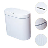 Maxbell Smart Touchless Trash Can Narrow Garbage Bin for Living Room Bathroom Toilet White