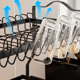 Maxbell Kitchen Dish Drying Rack Storage Plate Drainer Rack for Cutlery Dishes Bowls