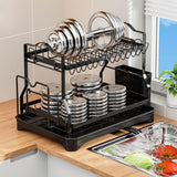 Maxbell Kitchen Dish Drying Rack Storage Plate Drainer Rack for Cutlery Dishes Bowls