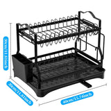 Maxbell Kitchen Dish Drying Rack Storage Plate Drainer Rack for Cutlery Dishes Bowls