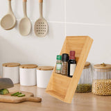 Maxbell Bamboo Seasoning Organizer 3 Tier Pantry Shelf for Condiments Cabinet Closet