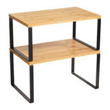 Maxbell Cabinet Organizer Stand Kitchen Supplies Two Tier for Pantry Counter