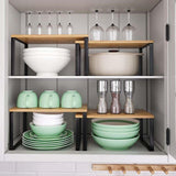 Maxbell Cabinet Organizer Stand Kitchen Supplies Two Tier for Pantry Counter