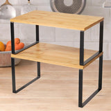 Maxbell Cabinet Organizer Stand Kitchen Supplies Two Tier for Pantry Counter