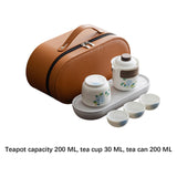 Maxbell Chinese Ceramic Teapot Mini Chinese Tea Pot Cup Set for Outdoor Hotel Picnic
