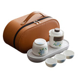 Maxbell Chinese Ceramic Teapot Mini Chinese Tea Pot Cup Set for Outdoor Hotel Picnic