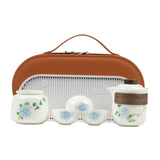 Maxbell Chinese Ceramic Teapot Mini Chinese Tea Pot Cup Set for Outdoor Hotel Picnic