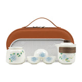 Maxbell Chinese Ceramic Teapot Mini Chinese Tea Pot Cup Set for Outdoor Hotel Picnic