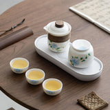 Maxbell Chinese Ceramic Teapot Mini Chinese Tea Pot Cup Set for Outdoor Hotel Picnic