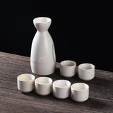 Maxbell Ceramic Sake Set Gifts Ornament Sake Drink for Tea Party Cupboard Restaurant White