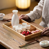 Maxbell Ceramic Sake Set Gifts Ornament Sake Drink for Tea Party Cupboard Restaurant White