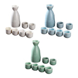 Maxbell Ceramic Sake Set Gifts Ornament Sake Drink for Tea Party Cupboard Restaurant White