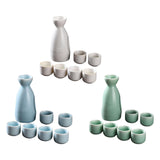 Maxbell Ceramic Sake Set Gifts Ornament Sake Drink for Tea Party Cupboard Restaurant White
