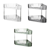Maxbell 2 Layer Anti Slip Modern Sundries Organizer for Living Room Hotel Restaurant clear white