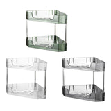 Maxbell 2 Layer Anti Slip Modern Sundries Organizer for Living Room Hotel Restaurant clear white