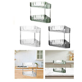 Maxbell 2 Layer Anti Slip Modern Sundries Organizer for Living Room Hotel Restaurant clear white