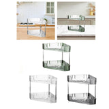 Maxbell 2 Layer Anti Slip Modern Sundries Organizer for Living Room Hotel Restaurant clear white