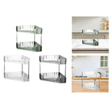 Maxbell 2 Layer Anti Slip Modern Sundries Organizer for Living Room Hotel Restaurant clear white
