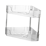Maxbell 2 Layer Anti Slip Modern Sundries Organizer for Living Room Hotel Restaurant clear white