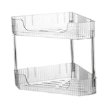 Maxbell 2 Layer Anti Slip Modern Sundries Organizer for Living Room Hotel Restaurant clear white