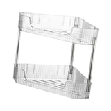 Maxbell 2 Layer Anti Slip Modern Sundries Organizer for Living Room Hotel Restaurant clear white